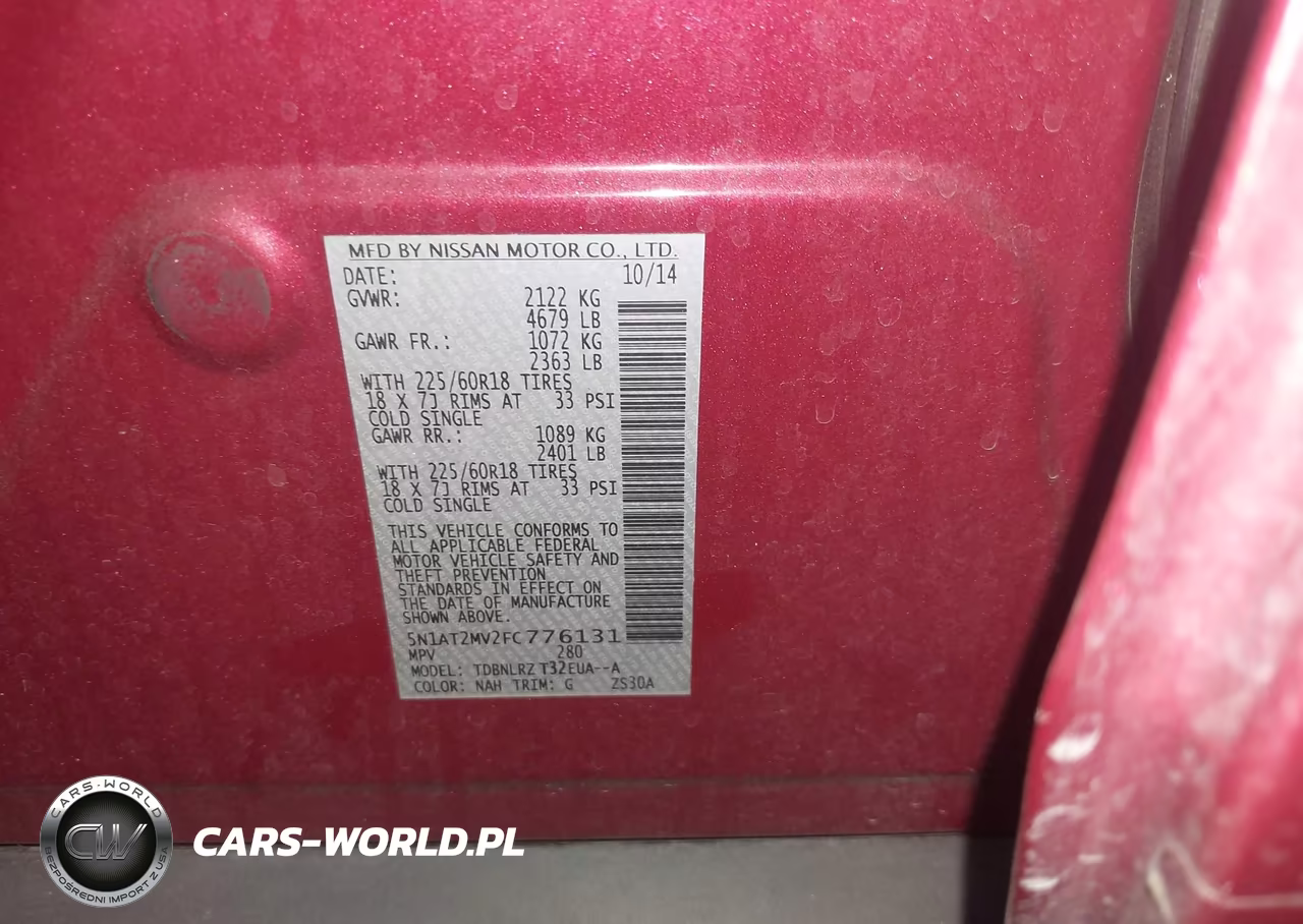 2015 Nissan Rogue Sl VIN:5N1AT2MV2FC776131 - 9