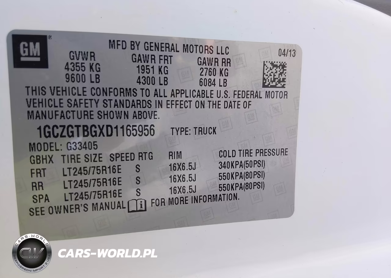 2013 Chevrolet Express 3500 Work Van VIN:1GCZGTBGXD1165956 - 9