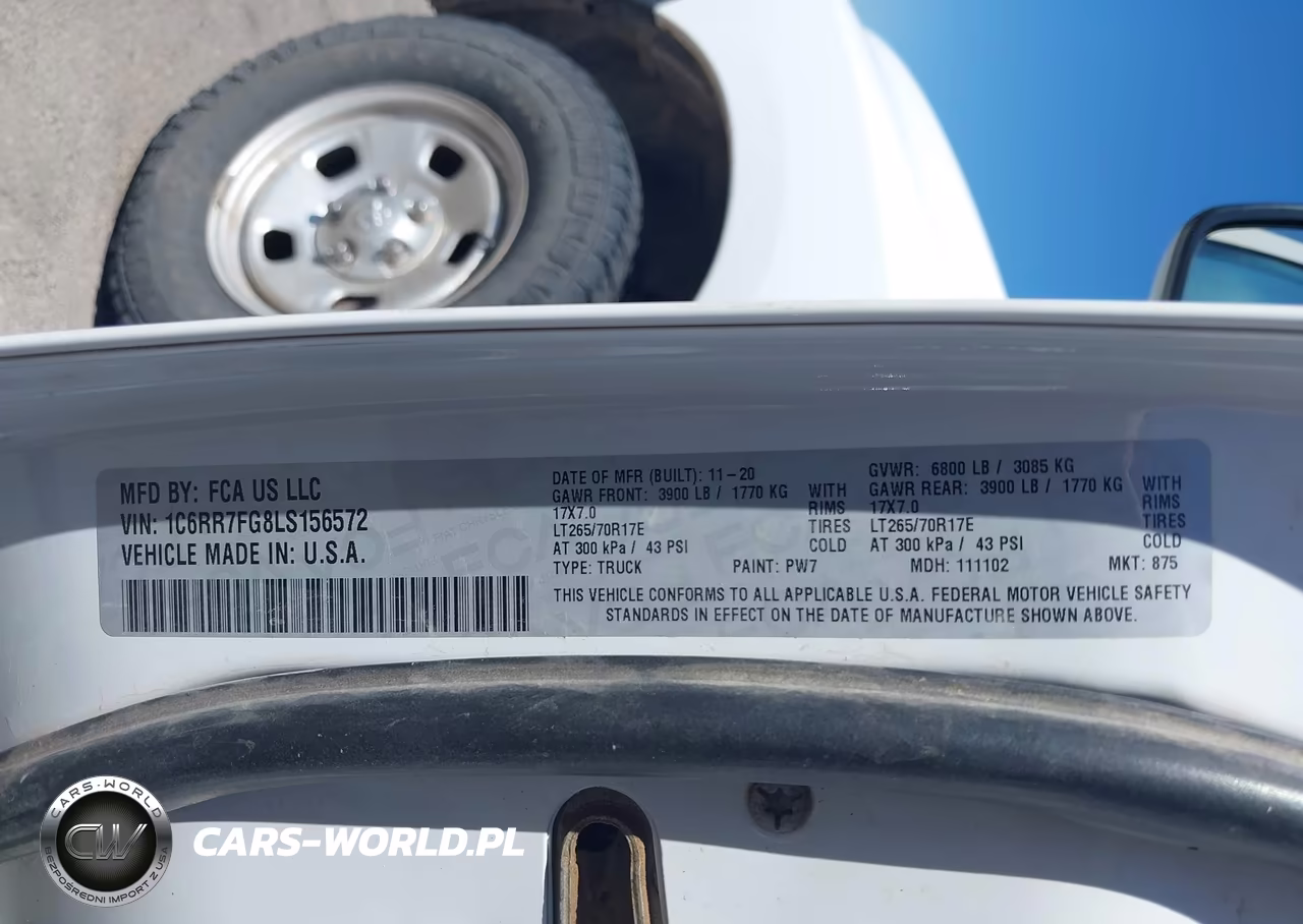 2020 Ram 1500 Classic VIN:1C6RR7FG8LS156572 - 9