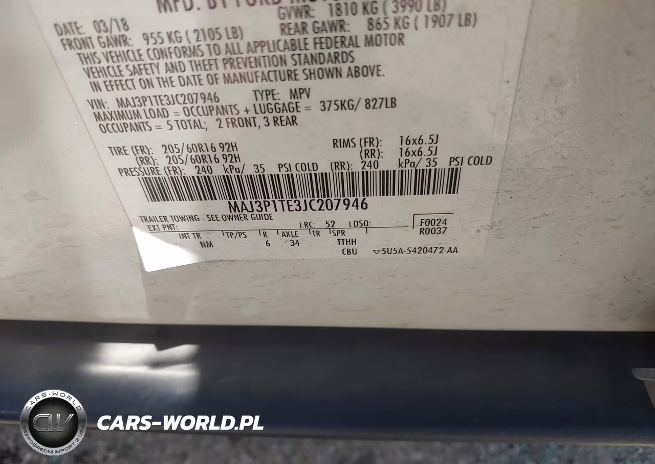 2018 Ford Ecosport Se VIN:MAJ3P1TE3JC207946 - 9