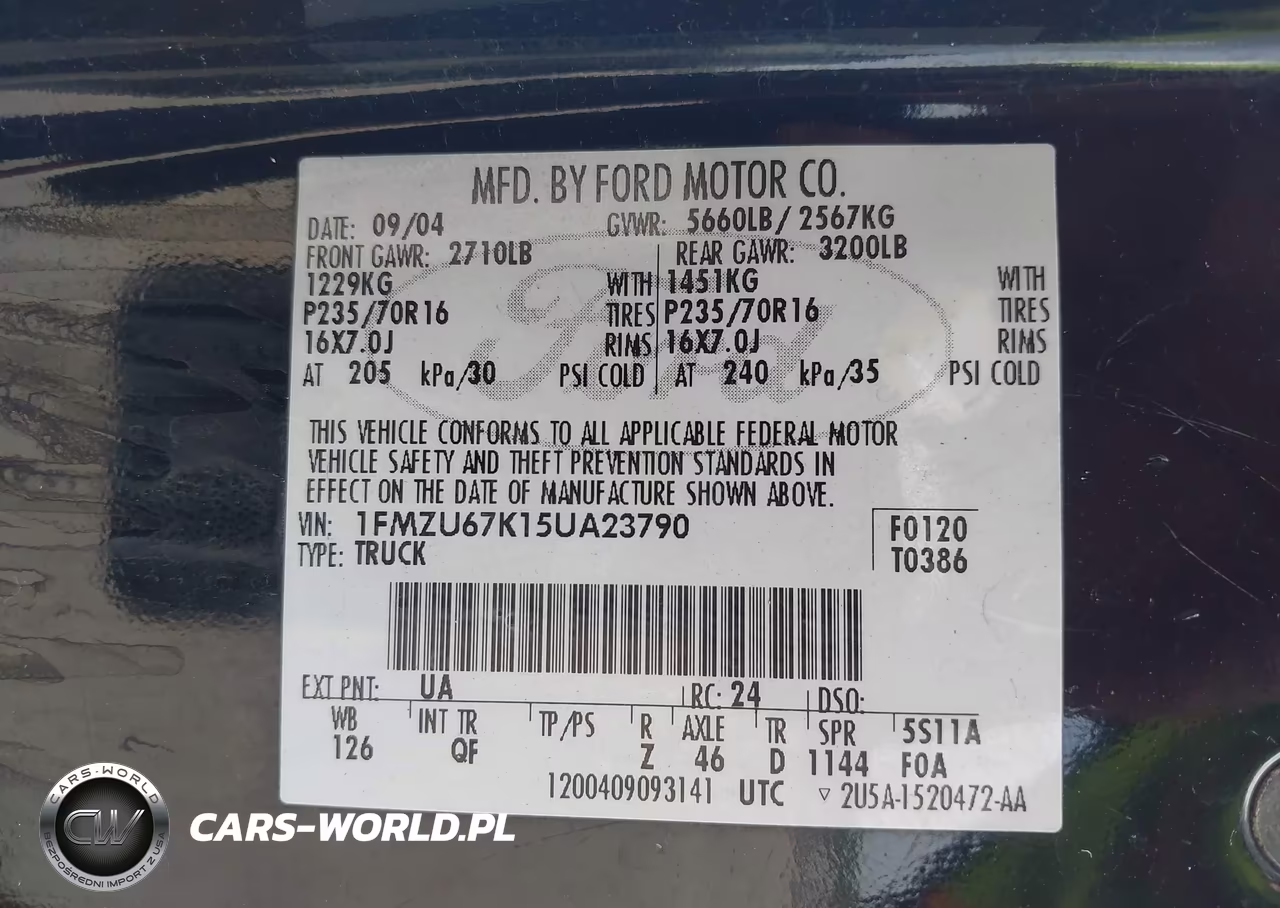 2005 Ford Explorer Sport Trac Adrenalin-Xls-Xlt VIN:1FMZU67K15UA23790 - 9
