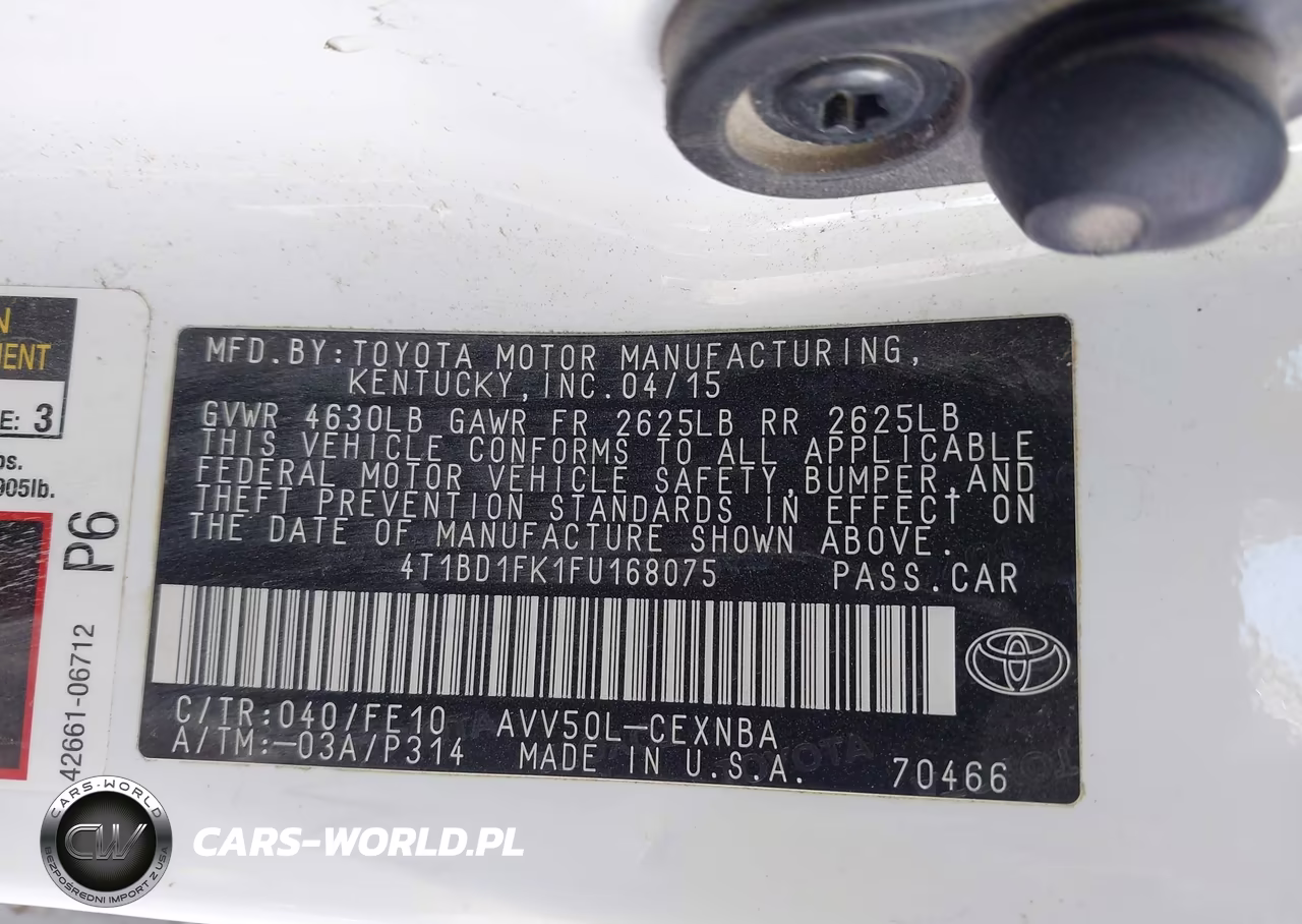 2015 Toyota Camry Hybrid Le VIN:4T1BD1FK1FU168075 - 9