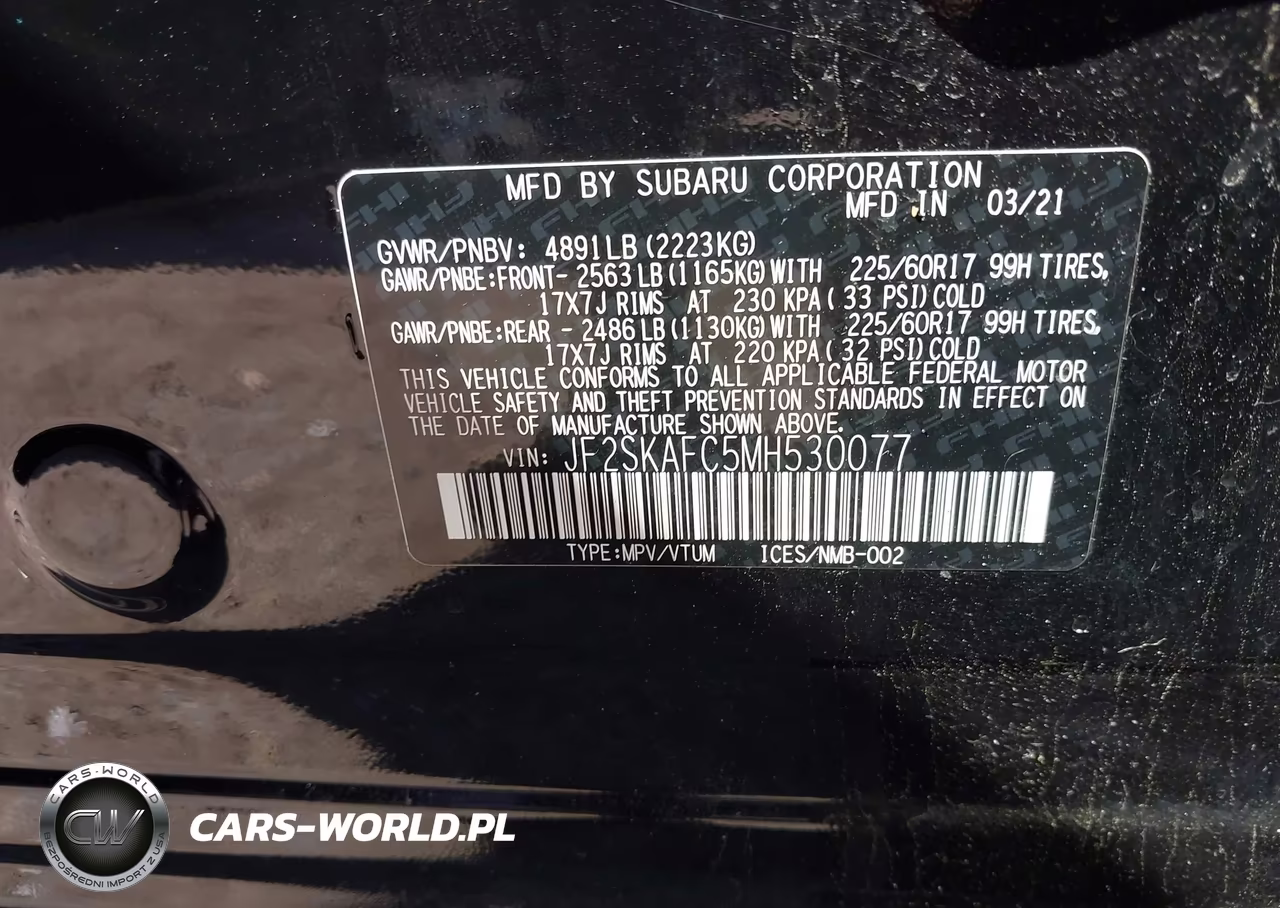 2021 Subaru Forester Premium VIN:JF2SKAFC5MH530077 - 9