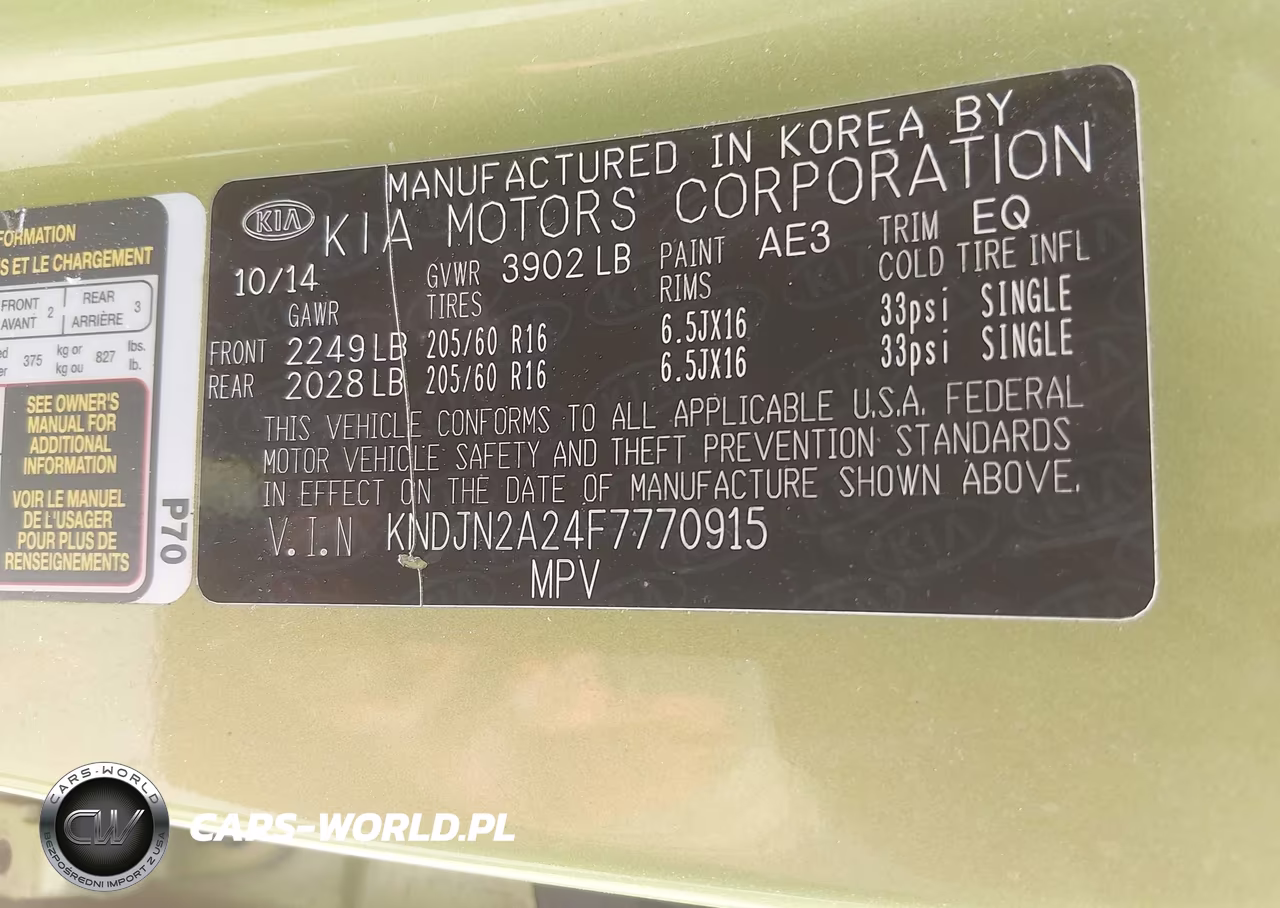 2015 Kia Soul VIN:KNDJN2A24F7770915 - 9