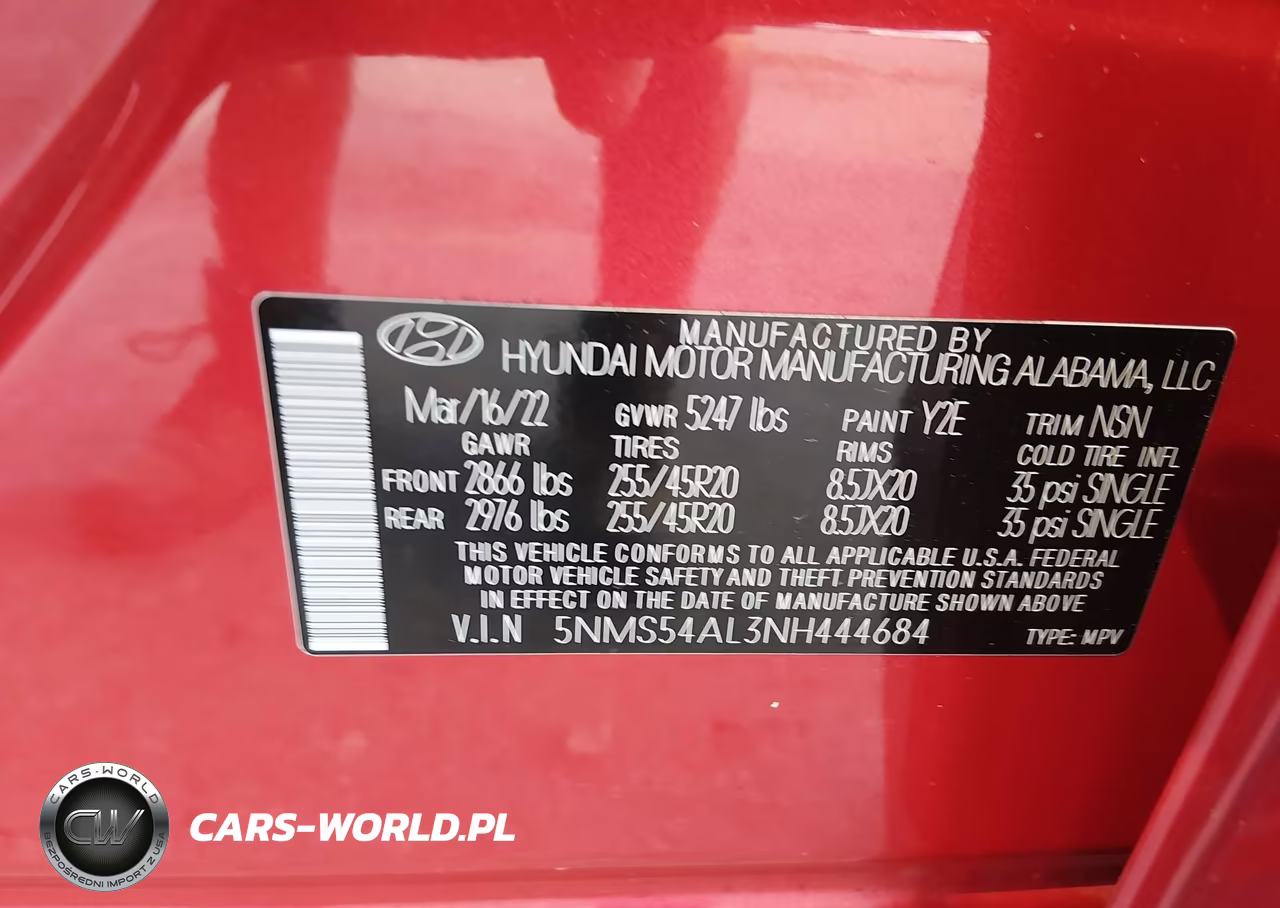 2022 Hyundai Santa Fe Calligraphy VIN:5NMS54AL3NH444684 - 9