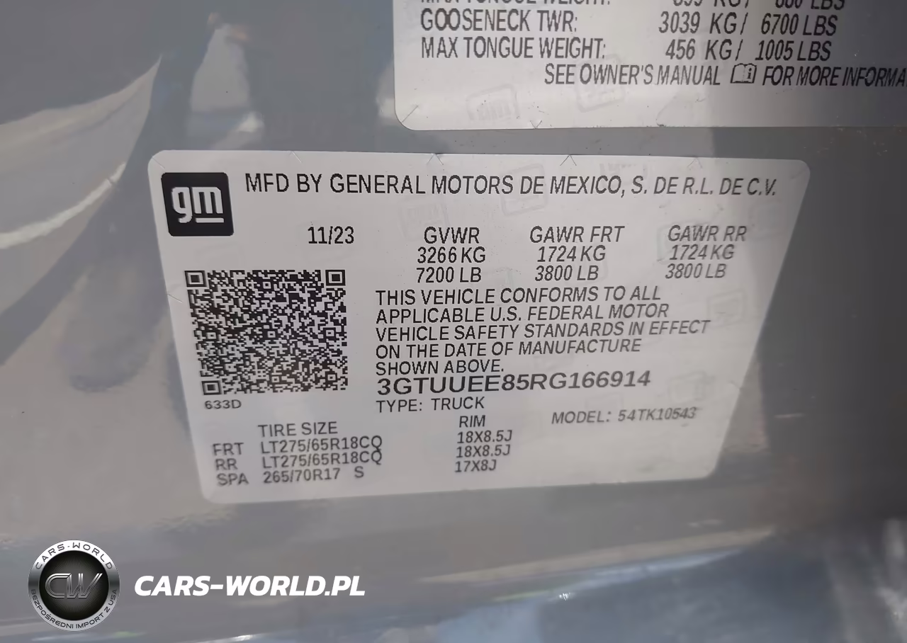 2024 GMC Sierra 1500 4Wd Short Box At4 VIN:3GTUUEE85RG166914 - 9