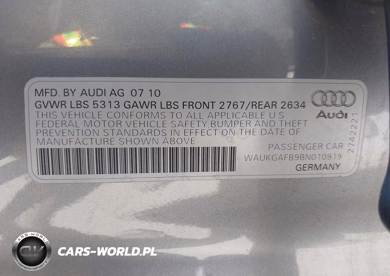 2011 Audi A6 3.0 Premium VIN:WAUKGAFB9BN010919 - 9