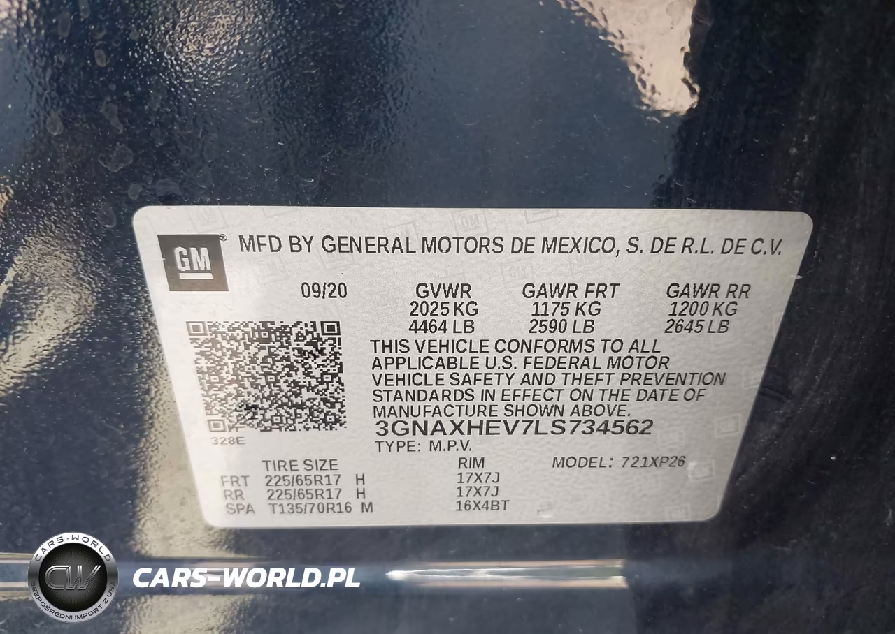 2020 Chevrolet Equinox Fwd Ls VIN:3GNAXHEV7LS734562 - 9