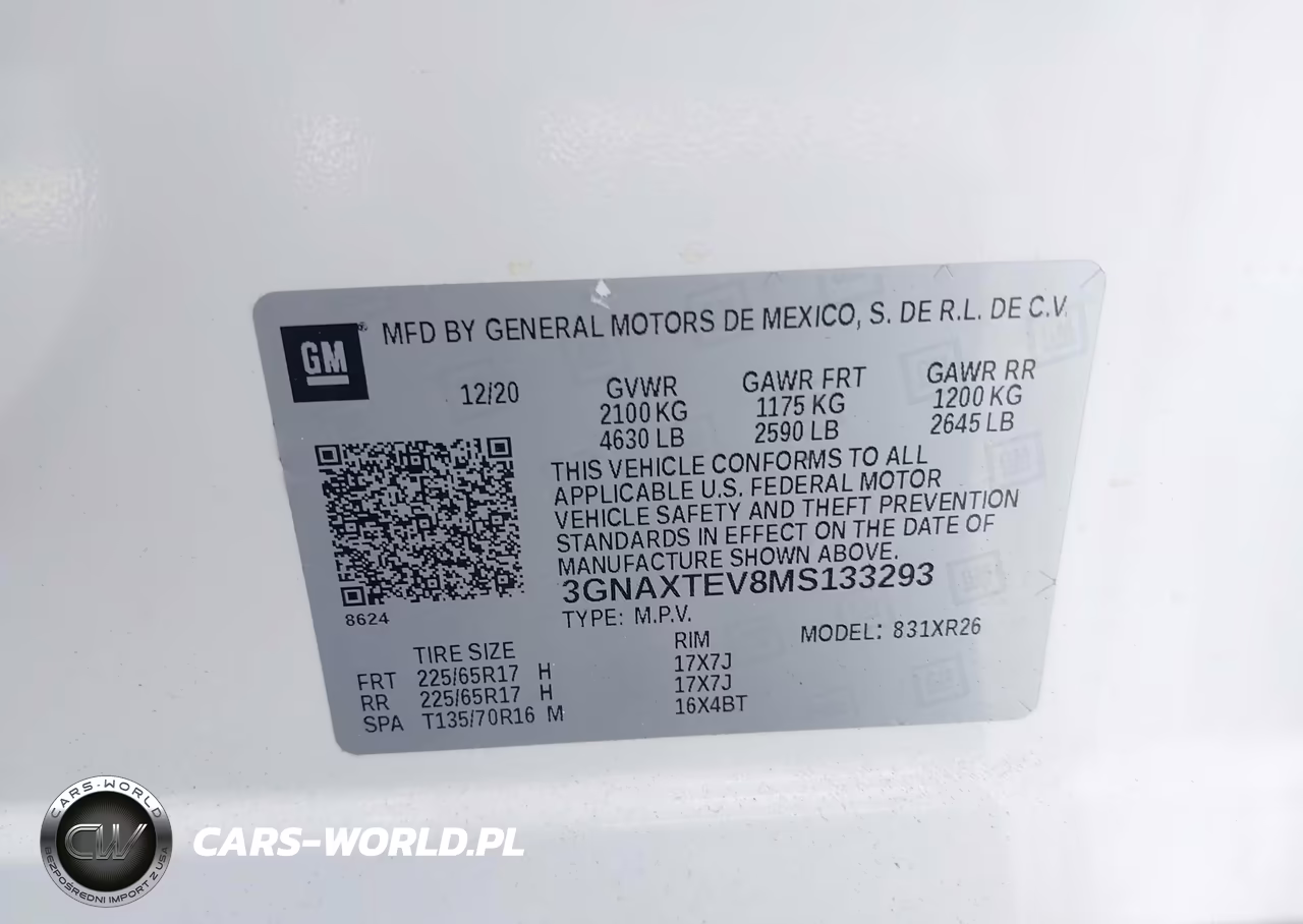 2021 Chevrolet Equinox Awd 2Fl VIN:3GNAXTEV8MS133293 - 9