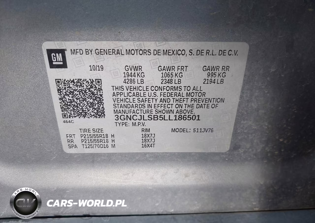 2020 Chevrolet Trax Fwd Lt VIN:3GNCJLSB5LL186501 - 9