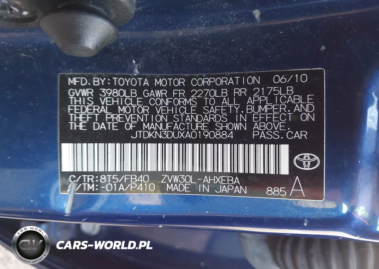 2010 Toyota Prius Iii VIN:JTDKN3DUXA0190884 - 9