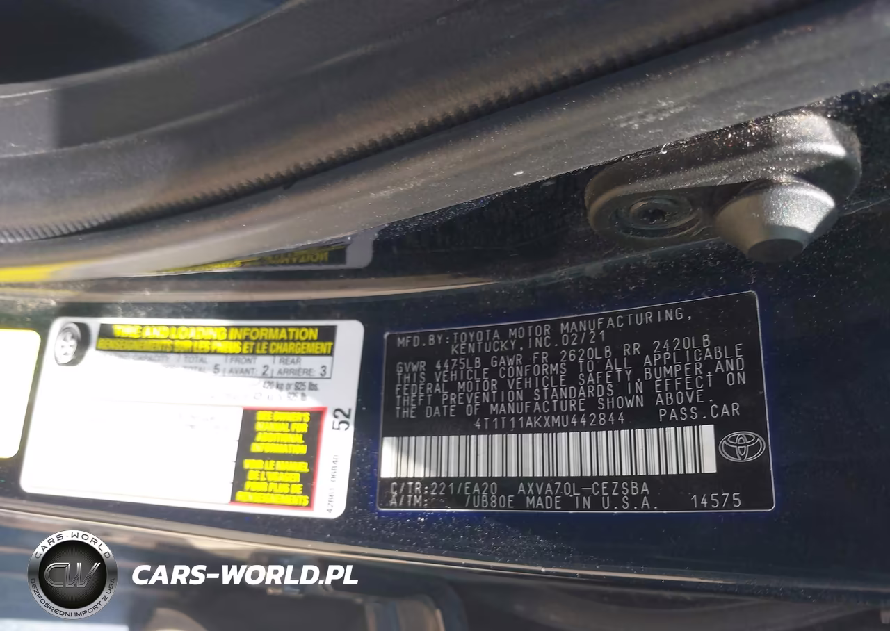 2021 Toyota Camry Se VIN:4T1T11AKXMU442844 - 9