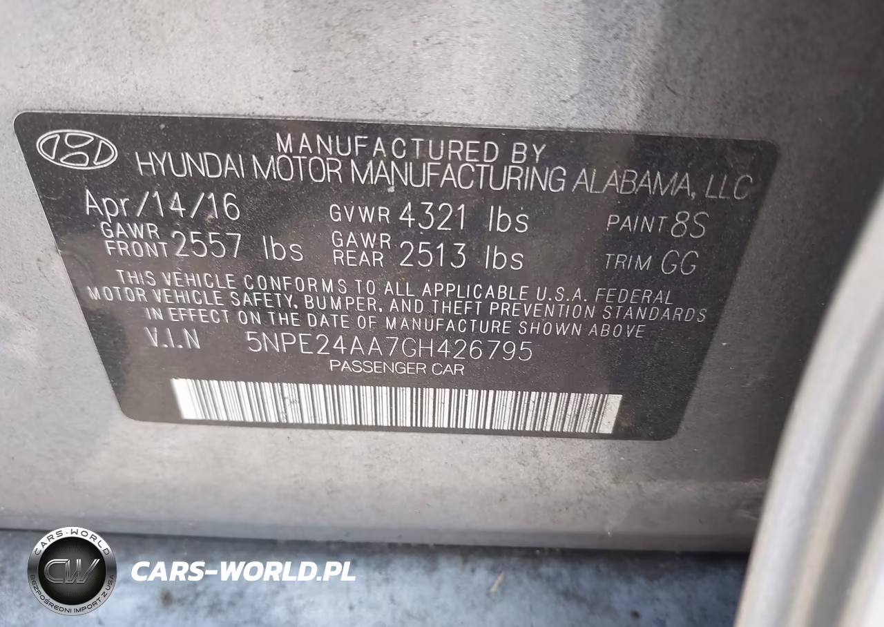 2016 Hyundai Sonata Eco VIN:5NPE24AA7GH426795 - 9