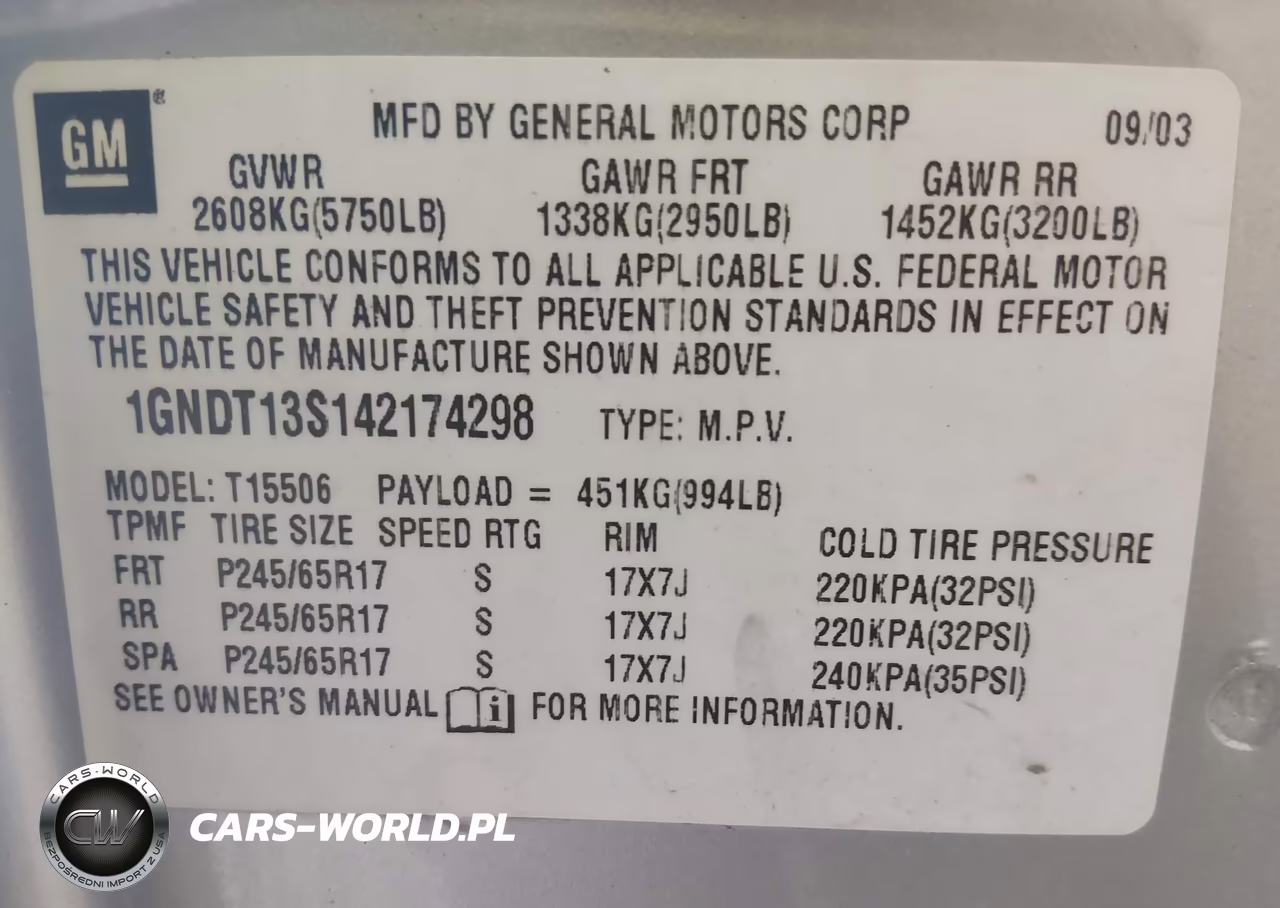 2004 Chevrolet Trailblazer Ls-Lt VIN:1GNDT13S142174298 - 9