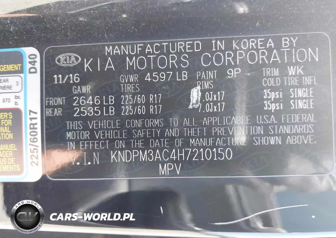 2017 Kia Sportage Lx VIN:KNDPM3AC4H7210150 - 9