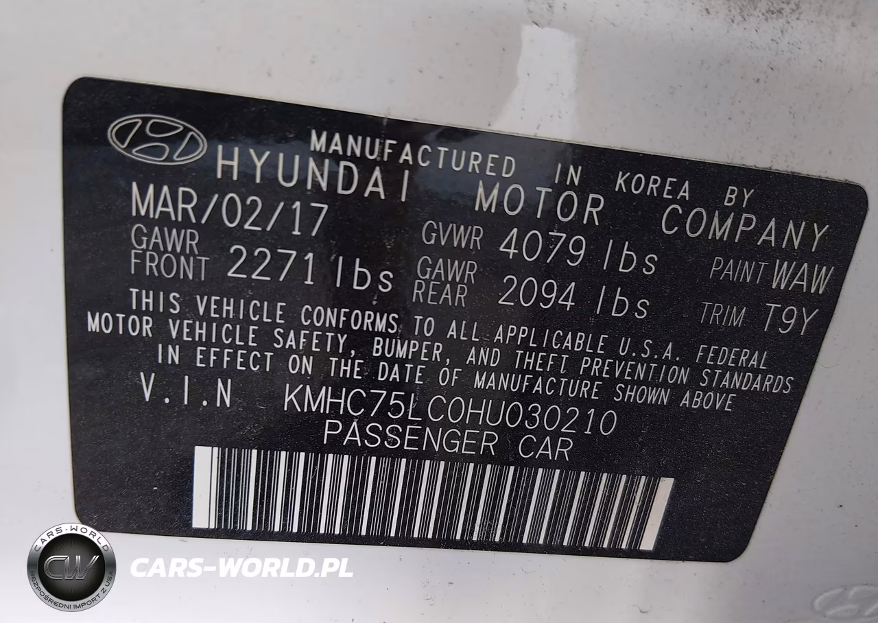 2017 Hyundai Ioniq Hybrid Sel VIN:KMHC75LC0HU030210 - 6