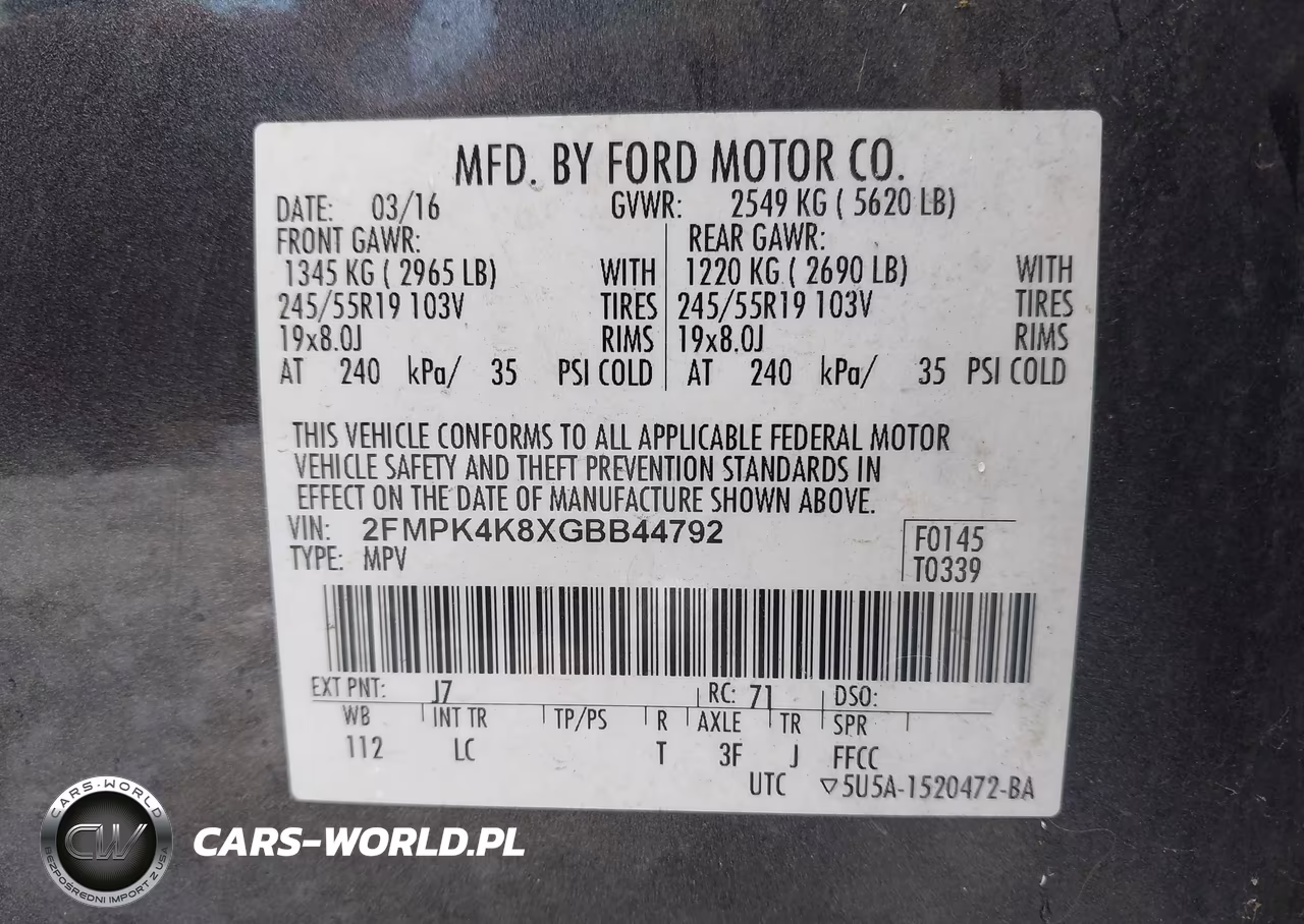 2016 Ford Edge Titanium VIN:2FMPK4K8XGBB44792 - 9