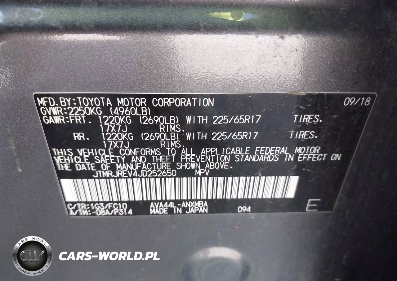 2018 Toyota Rav4 Hybrid Le VIN:JTMRJREV4JD252650 - 9