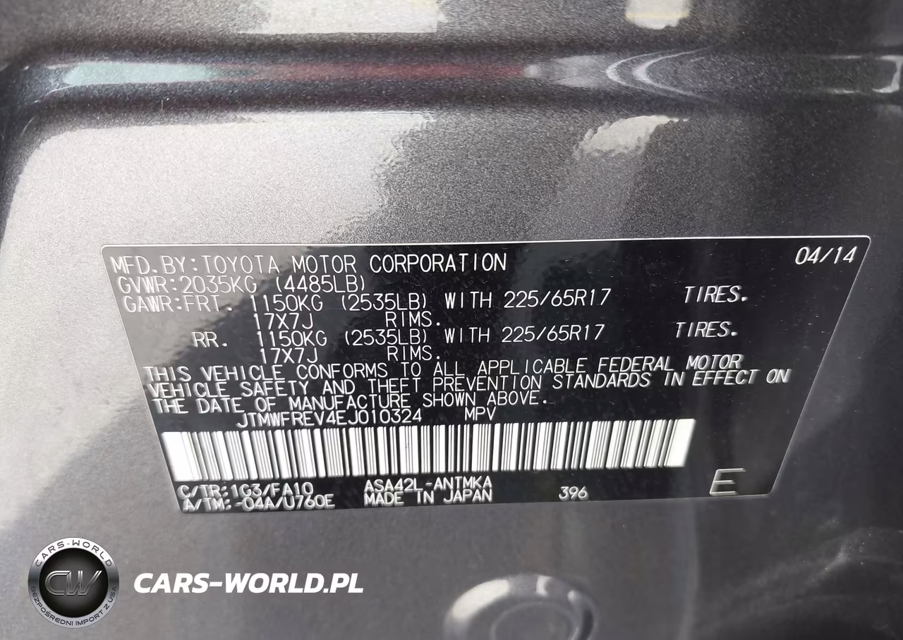 2014 Toyota Rav4 Xle VIN:JTMWFREV4EJ010324 - 9
