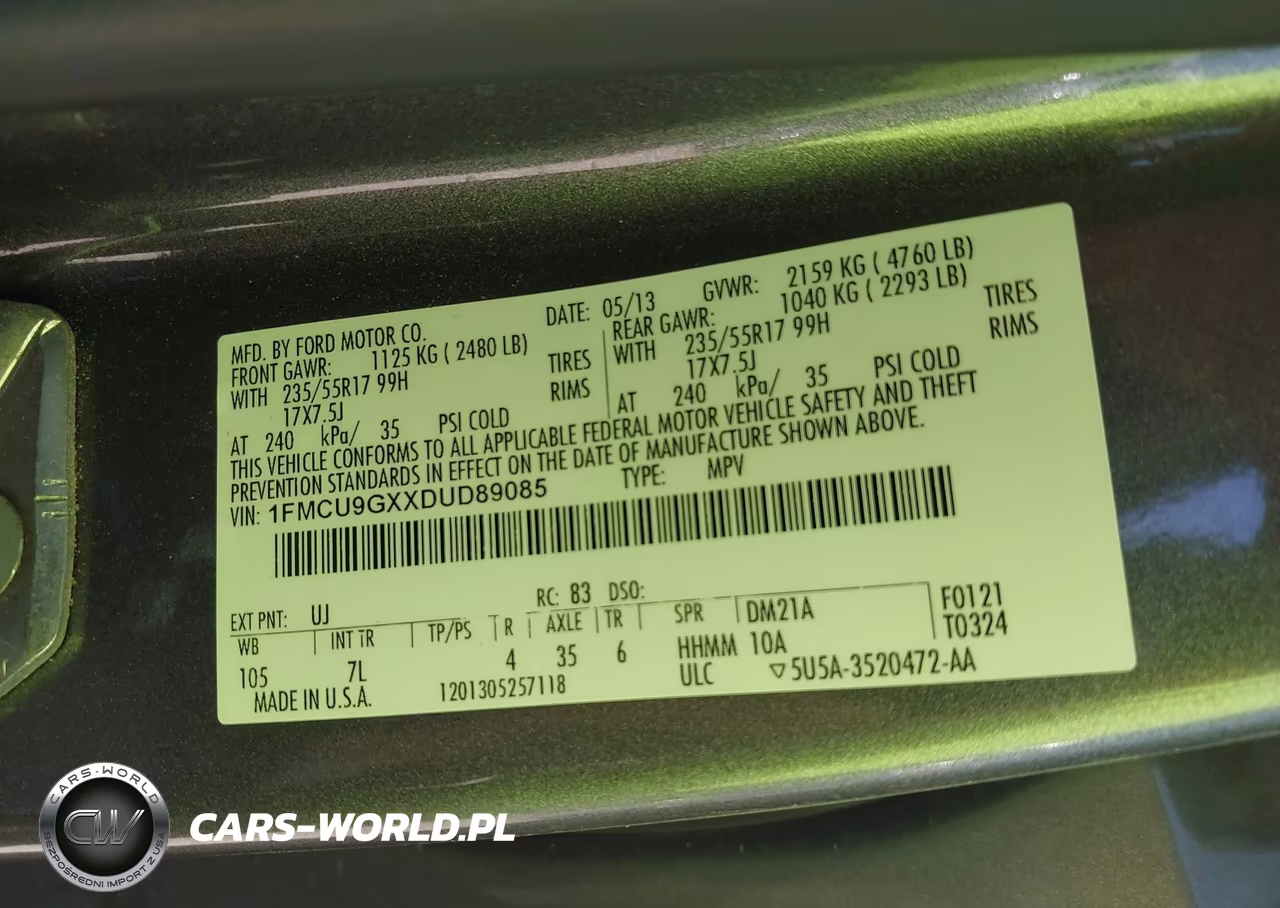 2013 Ford Escape Se VIN:1FMCU9GXXDUD89085 - 9
