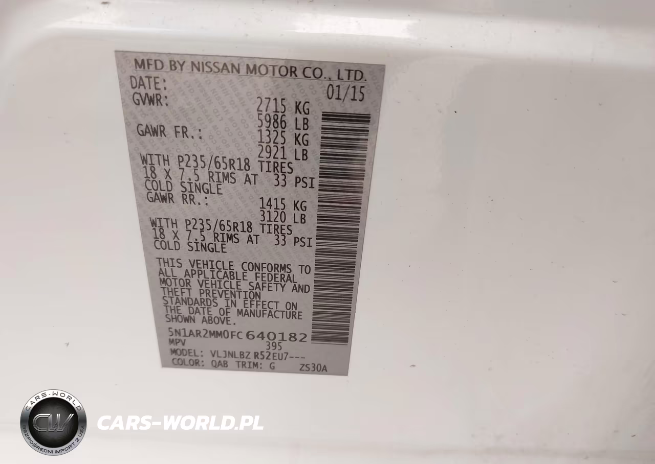 2015 Nissan Pathfinder S VIN:5N1AR2MM0FC640182 - 9