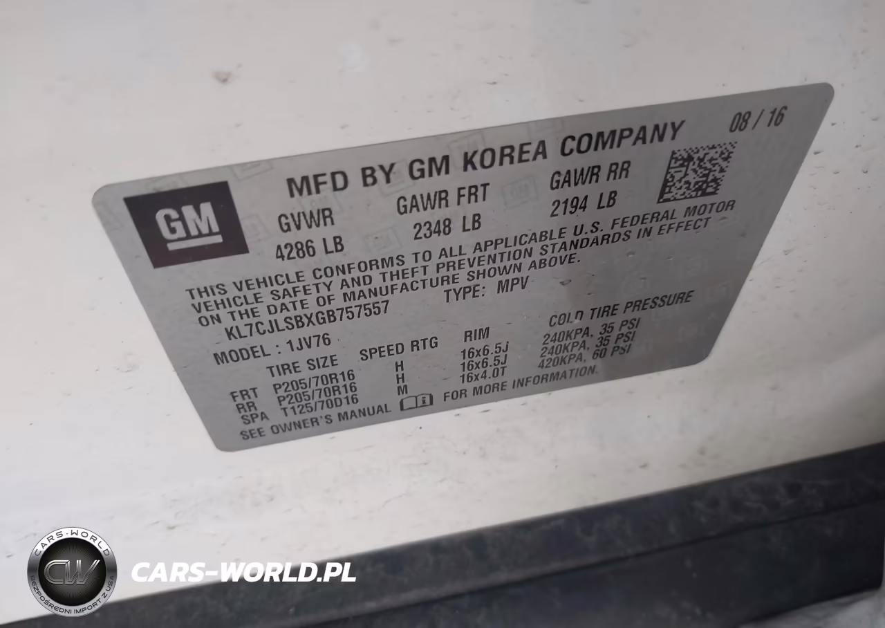 2016 Chevrolet Trax Lt VIN:KL7CJLSBXGB757557 - 9