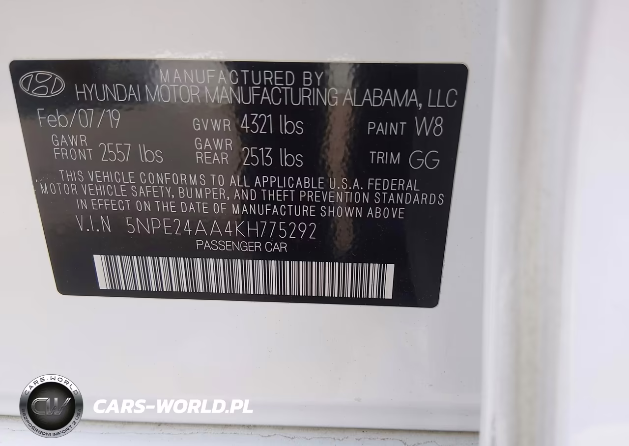 2019 Hyundai Sonata Eco VIN:5NPE24AA4KH775292 - 9