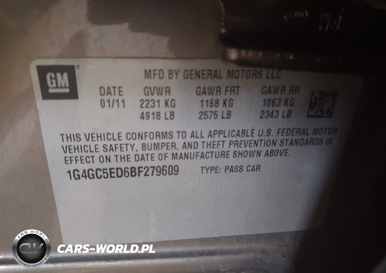2011 Buick Lacrosse Cxl VIN:1G4GC5ED6BF279609 - 9