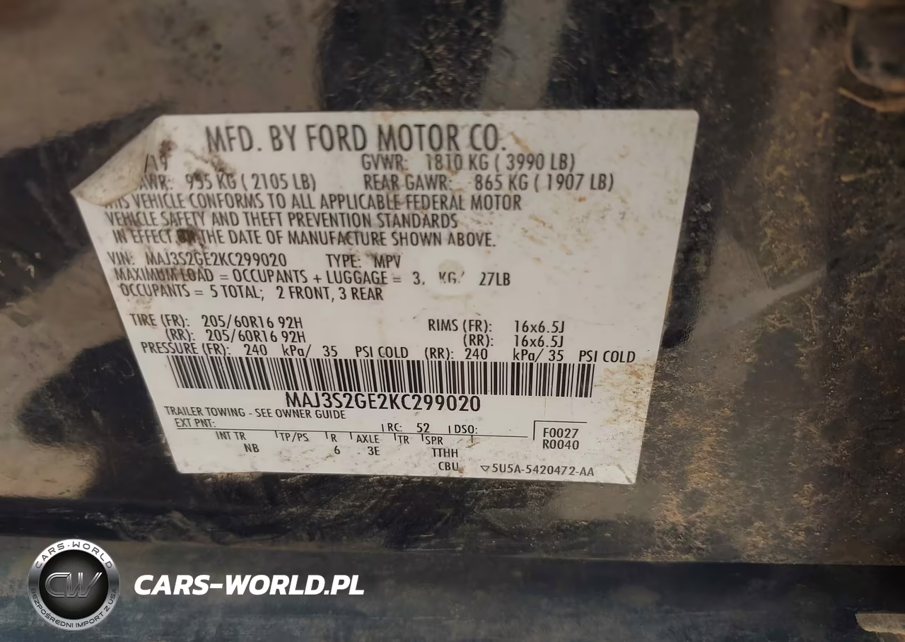 2019 Ford Ecosport Se VIN:MAJ3S2GE2KC299020 - 9