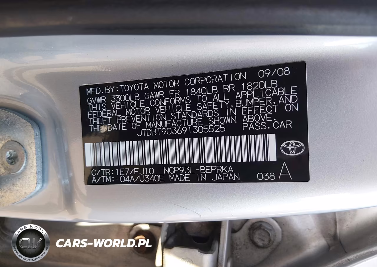 2009 Toyota Yaris VIN:JTDBT903691305525 - 9