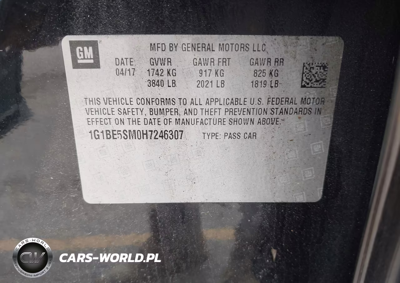 2017 Chevrolet Cruze Lt Auto VIN:1G1BE5SM0H7246307 - 9