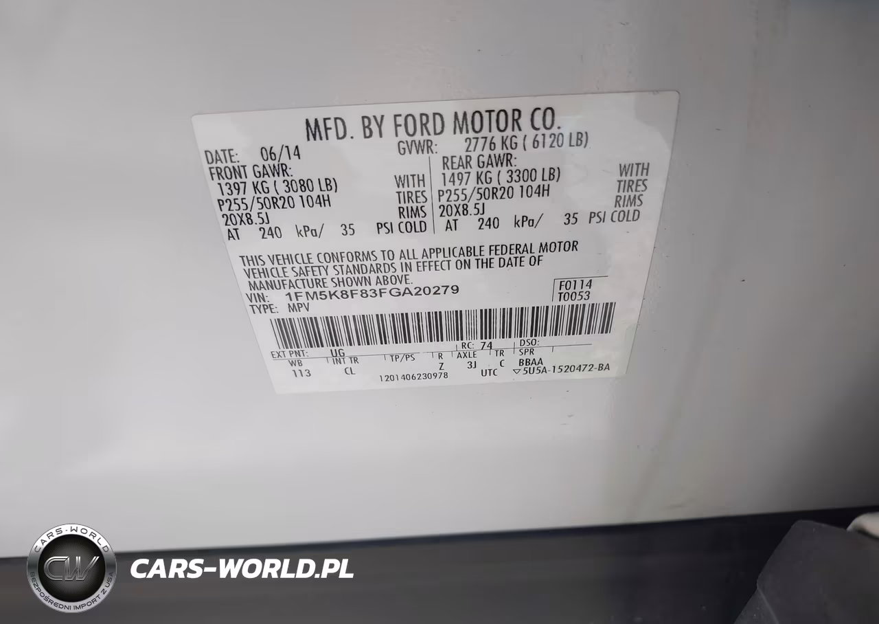 2015 Ford Explorer Limited VIN:1FM5K8F83FGA20279 - 9