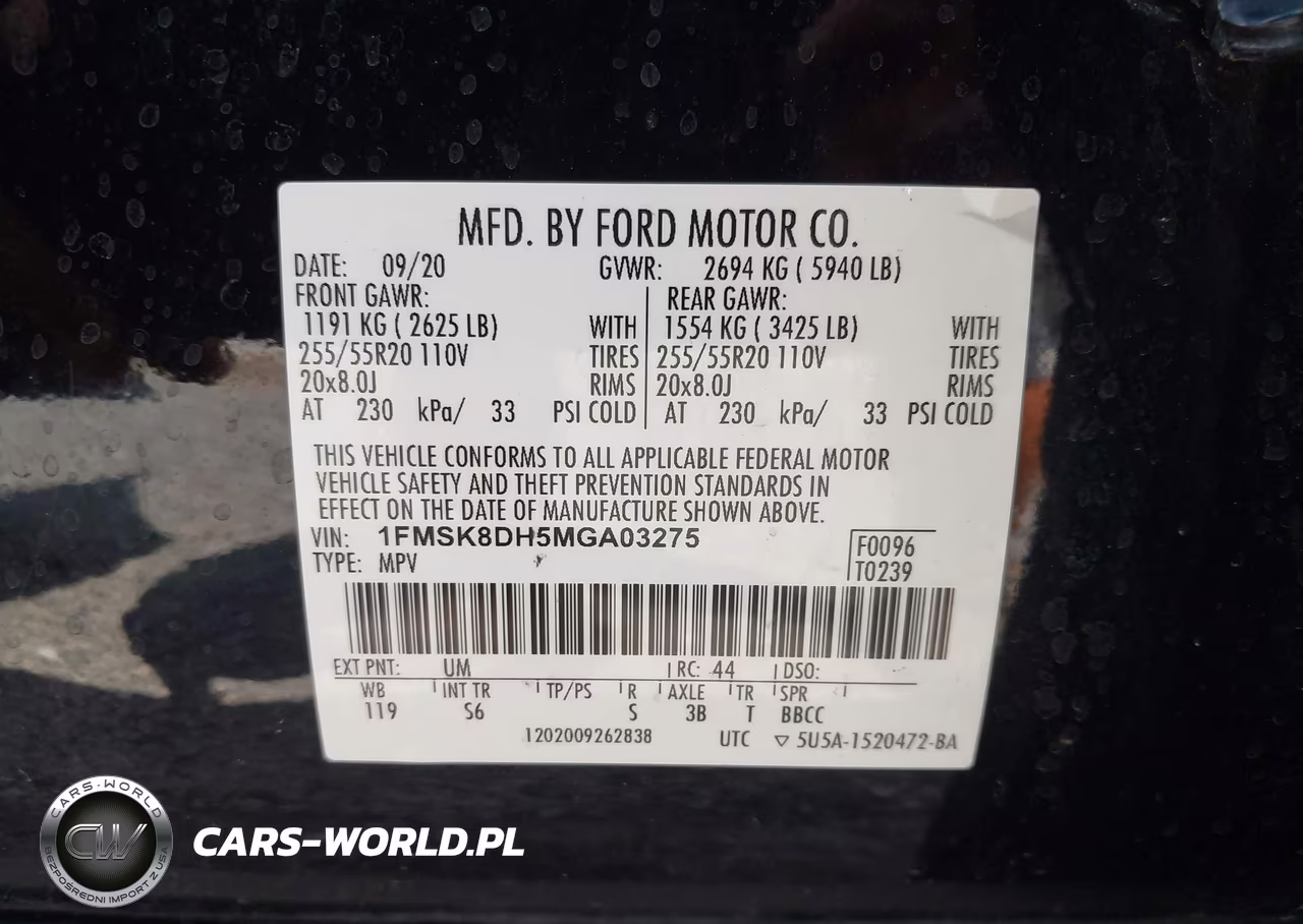 2021 Ford Explorer Xlt VIN:1FMSK8DH5MGA03275 - 9