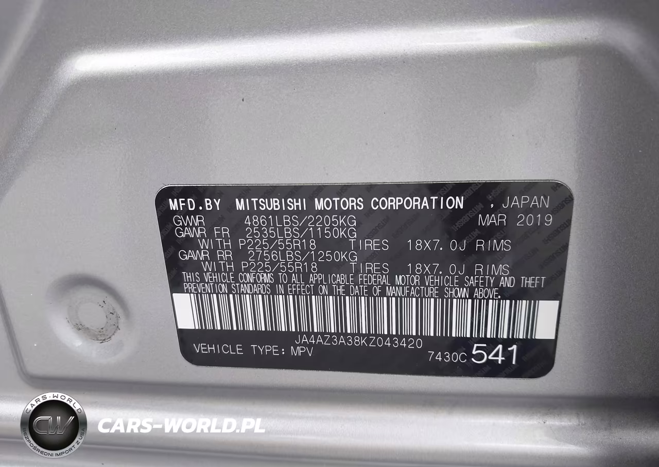 2019 Mitsubishi Outlander Se VIN:JA4AZ3A38KZ043420 - 9
