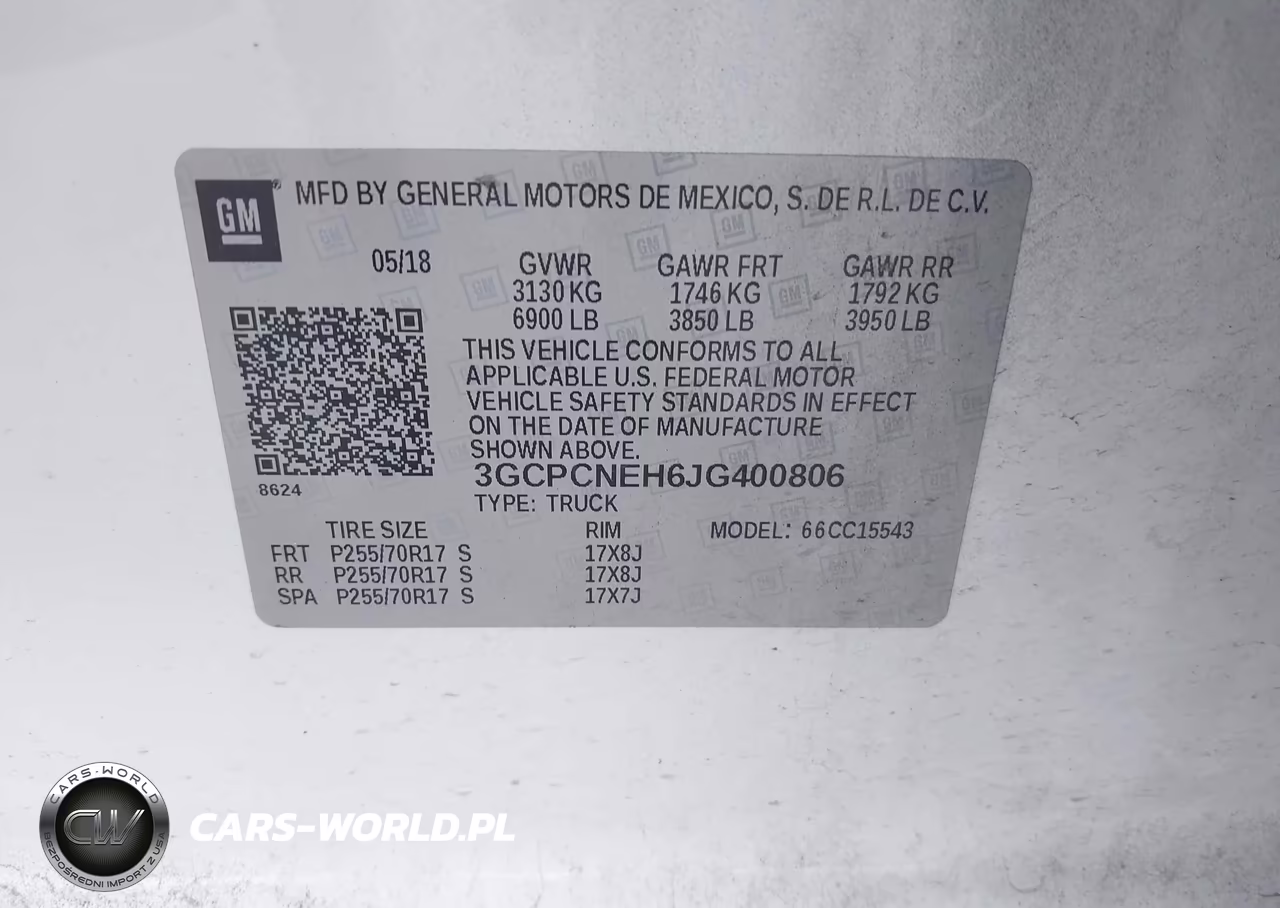 2018 Chevrolet Silverado 1500 Wt VIN:3GCPCNEH6JG400806 - 9