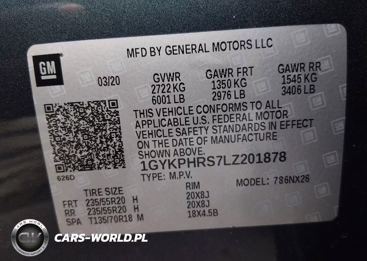 2020 Cadillac Xt6 Awd Sport VIN:1GYKPHRS7LZ201878 - 9