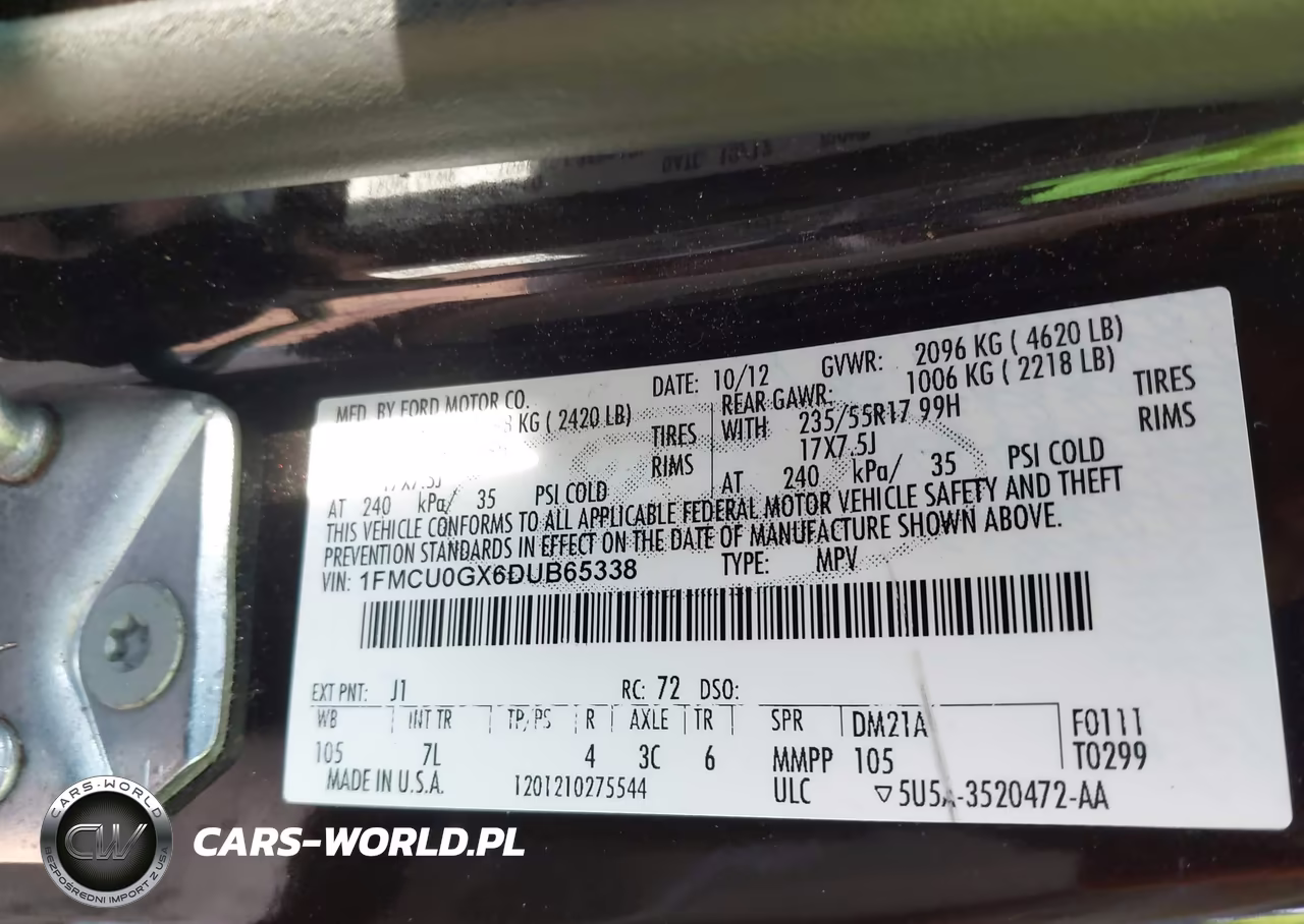 2013 Ford Escape Se VIN:1FMCU0GX6DUB65338 - 9