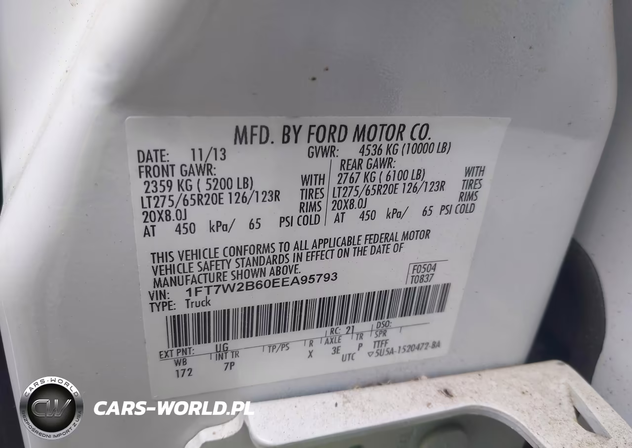 2014 Ford F-250 Lariat VIN:1FT7W2B60EEA95793 - 9