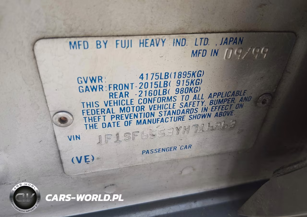 2000 Subaru Forester S VIN:JF1SF6553YH716263 - 9