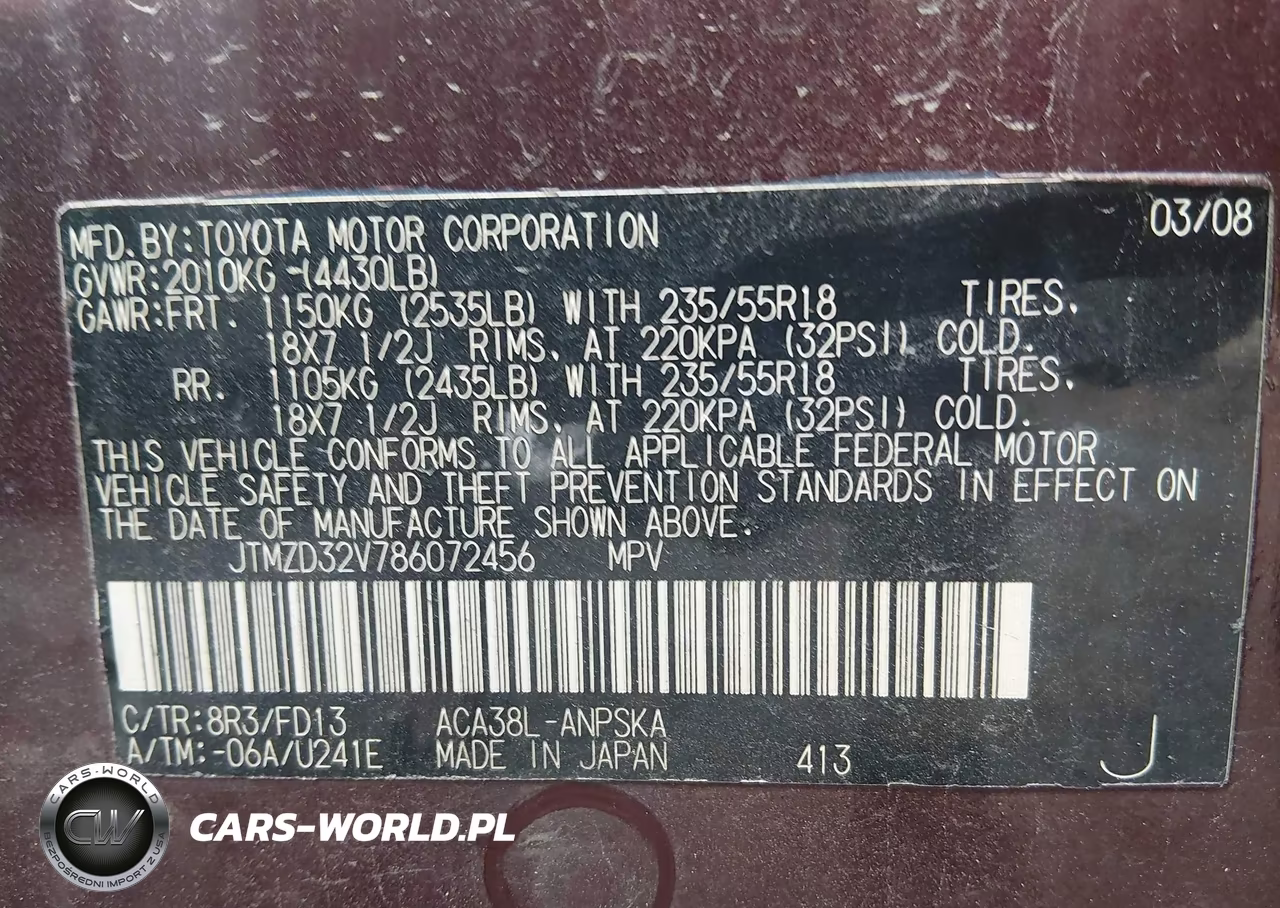 2008 Toyota Rav4 Sport VIN:JTMZD32V786072456 - 9