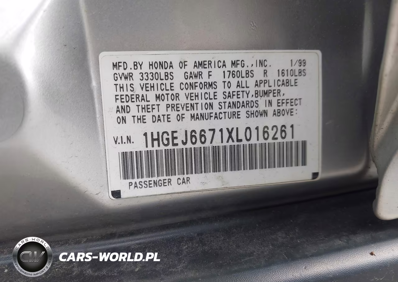 1999 Honda Civic Lx VIN:1HGEJ6671XL016261 - 9