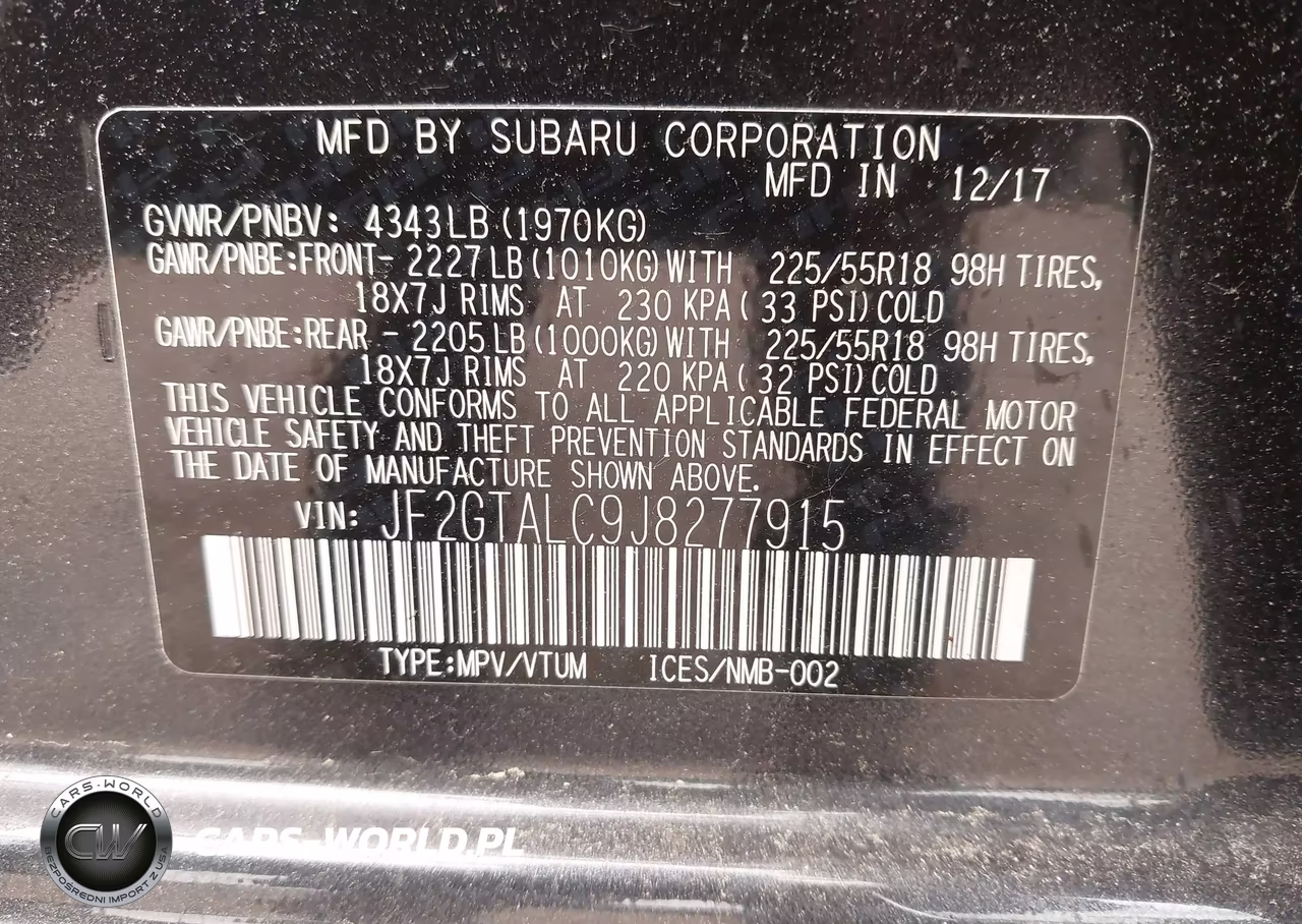 2018 Subaru Crosstrek 2.0I Limited VIN:JF2GTALC9J8277915 - 9