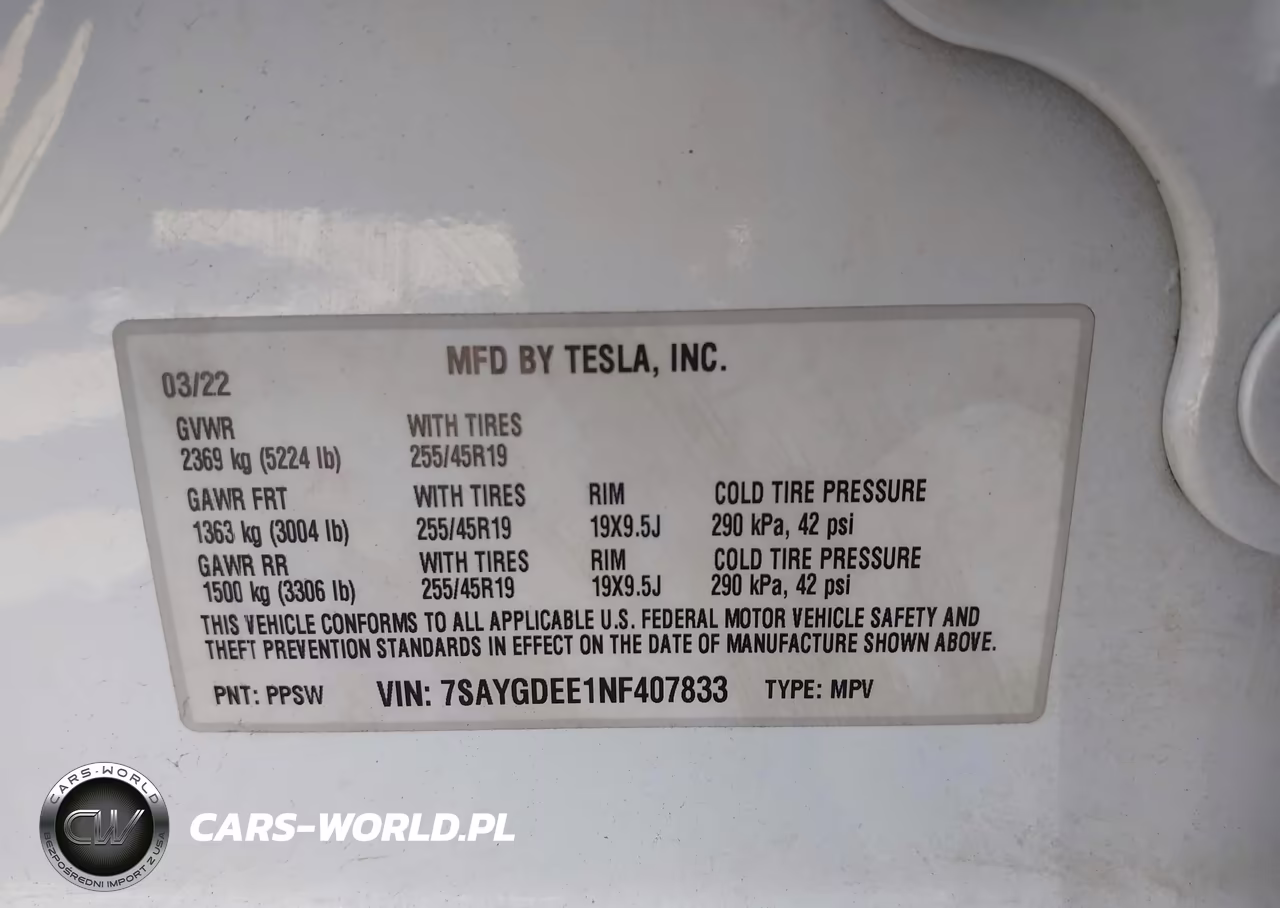 2022 Tesla Model Y Long Range Dual Motor All-Wheel Drive VIN:7SAYGDEE1NF407833 - 8