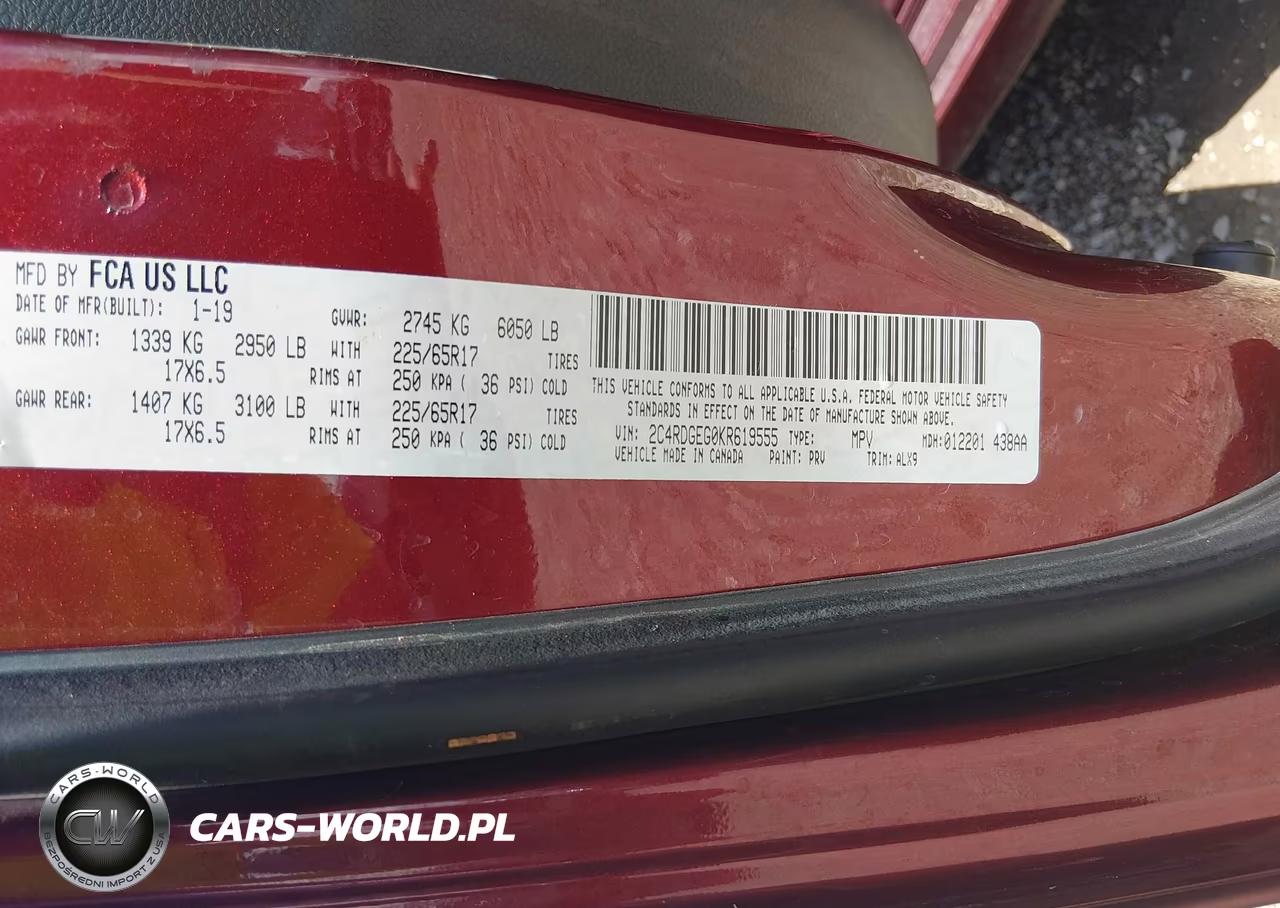 2019 Dodge Grand Caravan Gt VIN:2C4RDGEG0KR619555 - 9