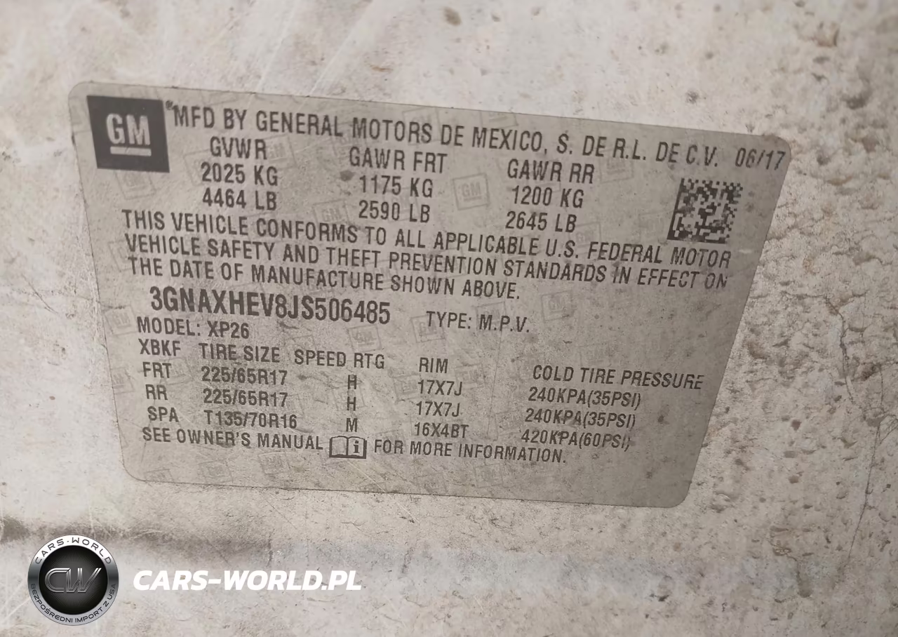 2018 Chevrolet Equinox Ls VIN:3GNAXHEV8JS506485 - 9