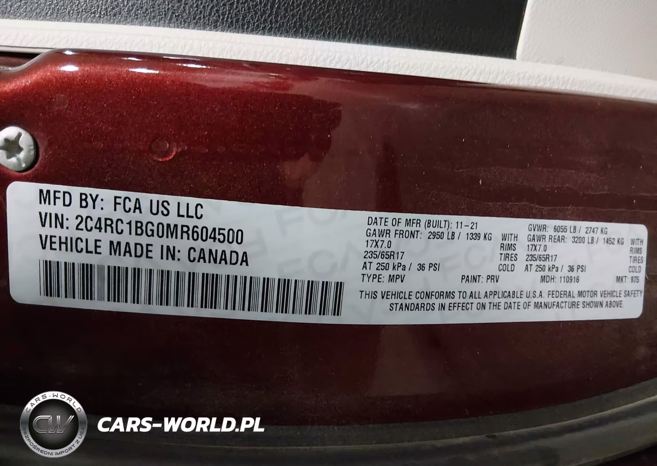 2021 Chrysler Pacifica Touring L VIN:2C4RC1BG0MR604500 - 9