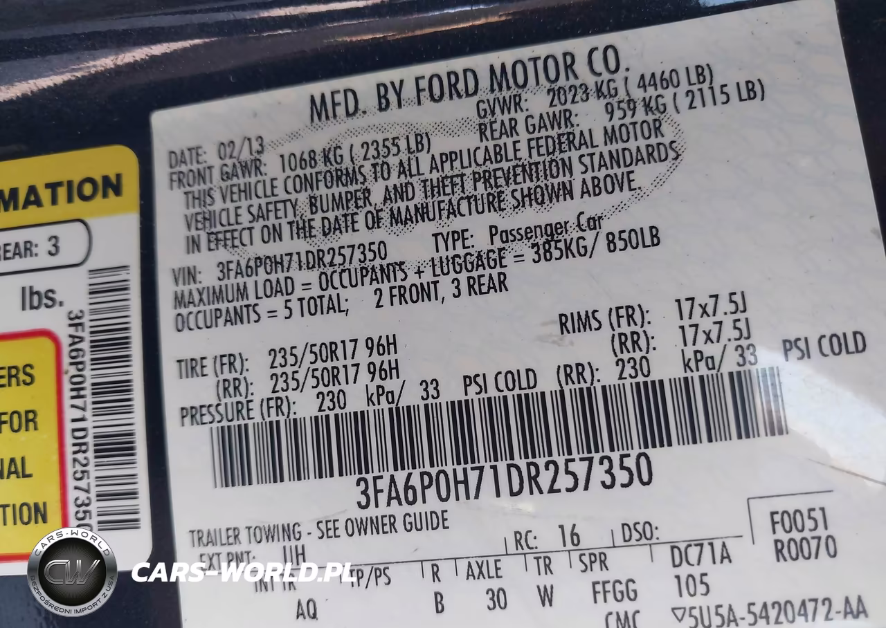 2013 Ford Fusion Se VIN:3FA6P0H71DR257350 - 9