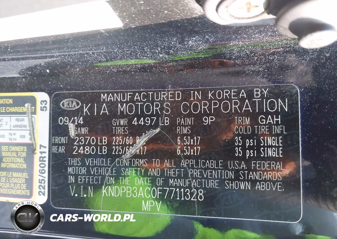 2015 Kia Sportage Lx VIN:KNDPB3AC0F7711328 - 9