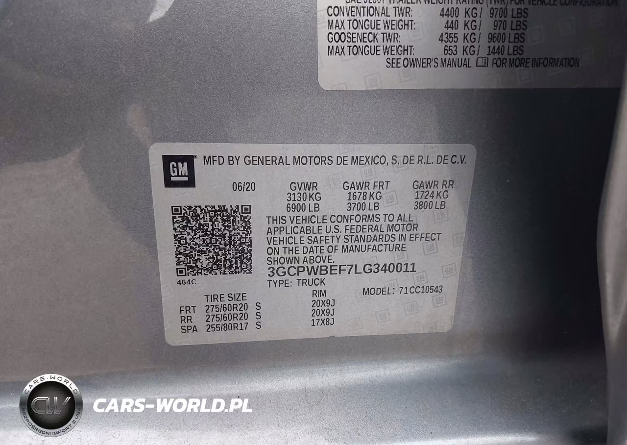 2020 Chevrolet Silverado 1500 2Wd Short Bed Custom VIN:3GCPWBEF7LG340011 - 9