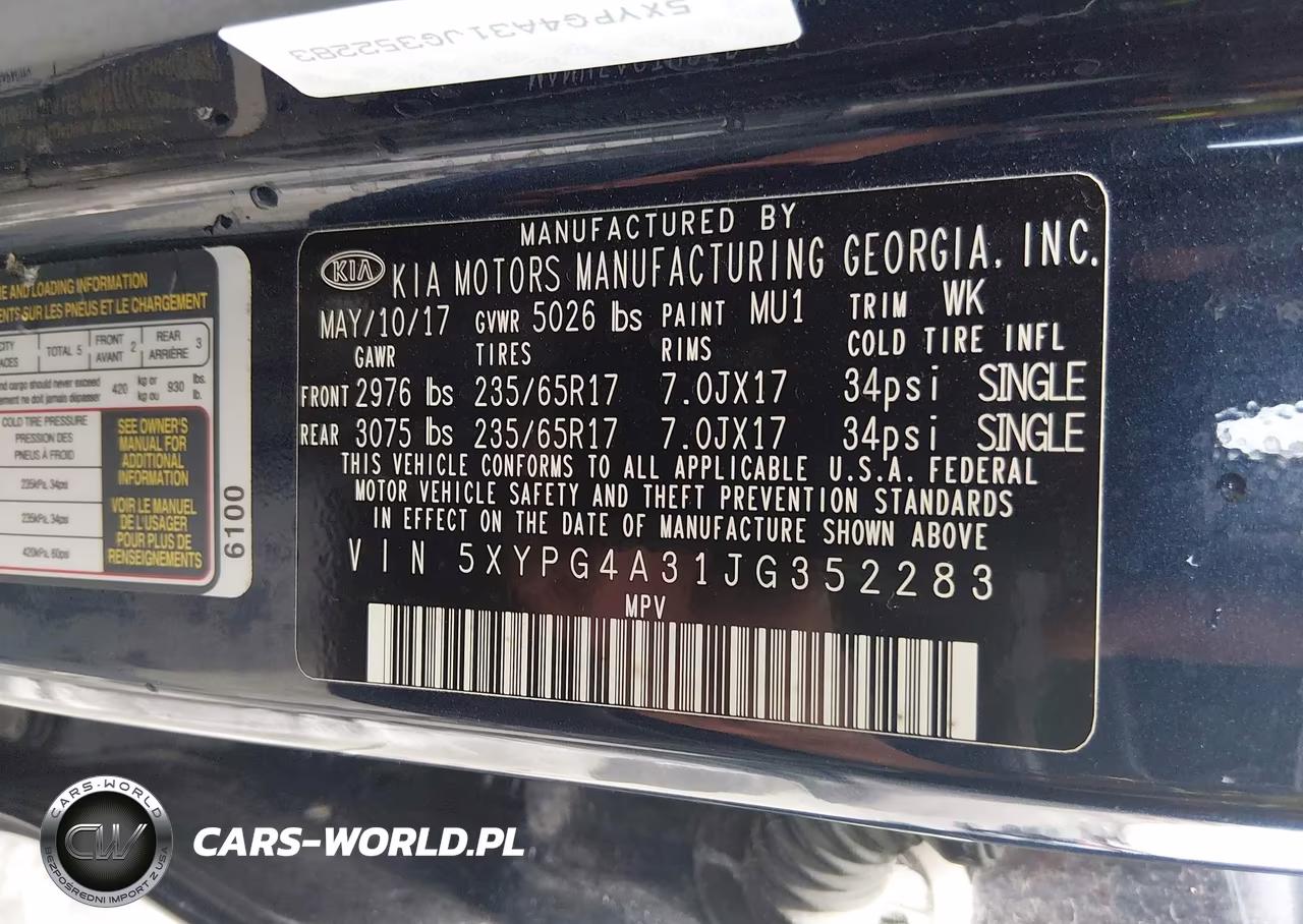 2018 Kia Sorento 2.4L Lx VIN:5XYPG4A31JG352283 - 9